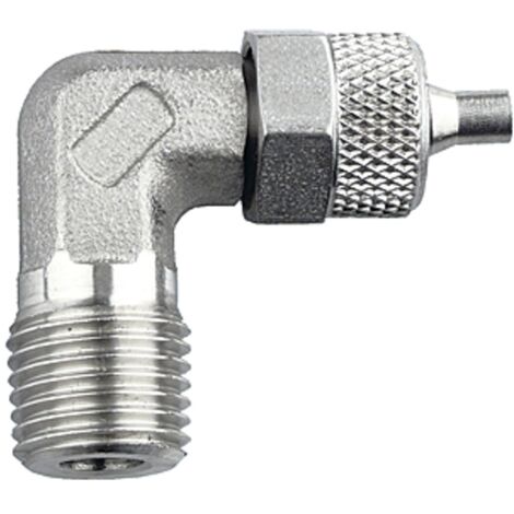 Riegler Winkel-Einschraubverschraubung, R 1/8 a., Schlauch 8/6, ES 1.4571