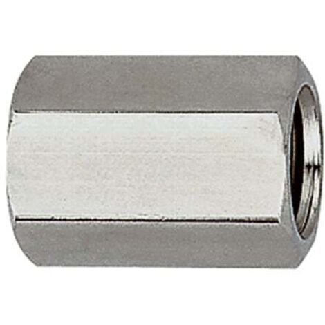 Riegler Muffe, Außensechskant, G 1, SW 41, Edelstahl 1.4571 (1/2)