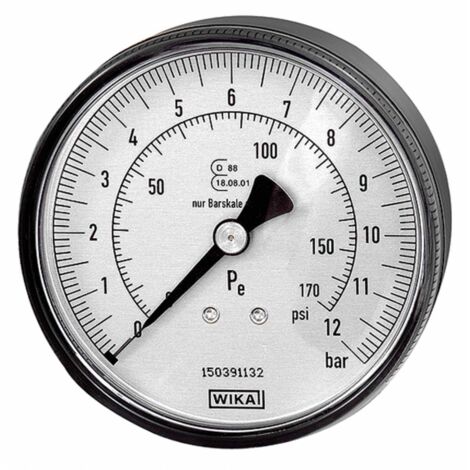 Riegler Manometer ø 80 mm, ungeeicht, G 1/4, Anschluss hinten