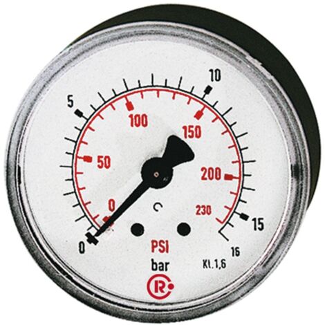 Riegler Standardmano, Kunststoff, G 1/4 hinten, 0 - 10,0 bar/145 psi, Ø40