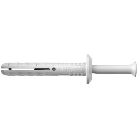 Fischer 50x Nageldübel N 6X40/7 P K Pilzkopf und Kunststoffnagel - 50342