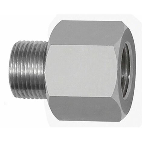 Riegler Gewindeadapter Aluminium, AG 1/2 - 27 UNS, IG M12x1,25, SW 17