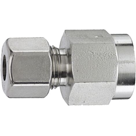 Riegler Mano-Anschlussverschraubung, G 1/4 i., Rohr-Außen-Ø 6, ES 1.4571 (1/3)