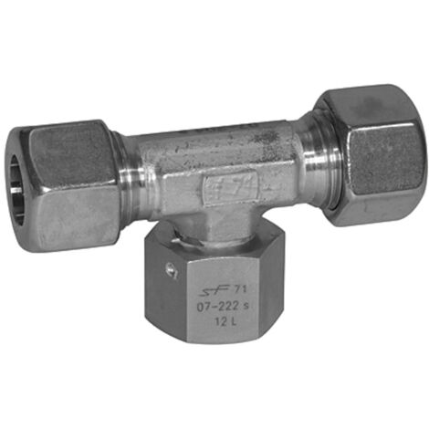 Riegler Einstellbare T-Verschraubung, Dichtkegel, M12x1,5 i., ES 1.4571