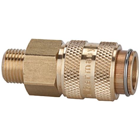 Riegler Schnellverschlusskupplung NW 5, Messing blank, G 1/8 AG