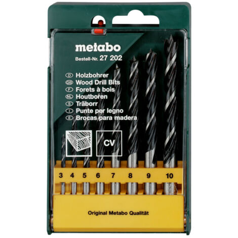 Metabo Holzbohrer-Kassette, 8-teilig (1/4)
