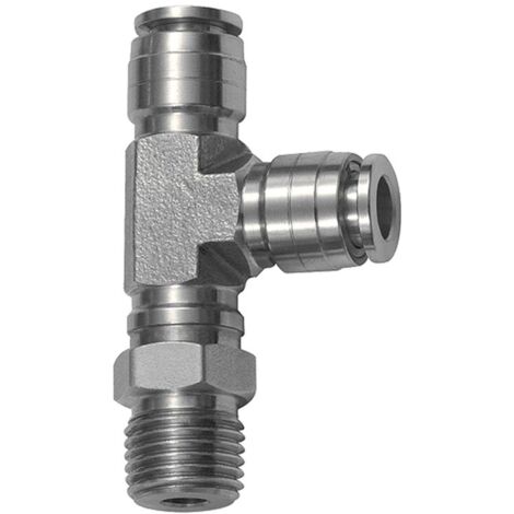 Riegler T-Steckverschr., L-Form, drehbar, R 3/8 a., Schlauch-Ø 12, ES (1/3)