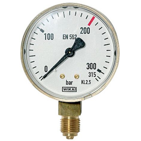 Riegler Manometer neutral, G 1/4 radial unten, Messber. 0 - 315 bar, Ø 63 (1/2)