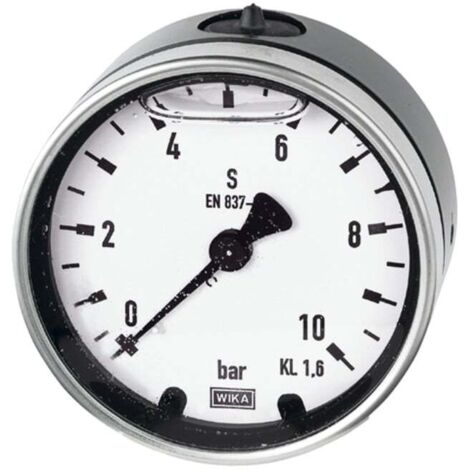 Riegler Glyzerinmano., Metallgeh., G 1/4 hinten zentr., 0-10,0 bar, Ã˜ 63 (1/2)