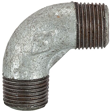 Riegler Winkel 94, 90°, AG/AG, R 1 1/4, schwarzer Temperguss feuerverz. (1/2)
