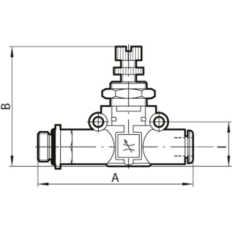 Präzisions-Durchflussregler Drosselventil Gewinde M5 Schlauch 6mm SL06-M5