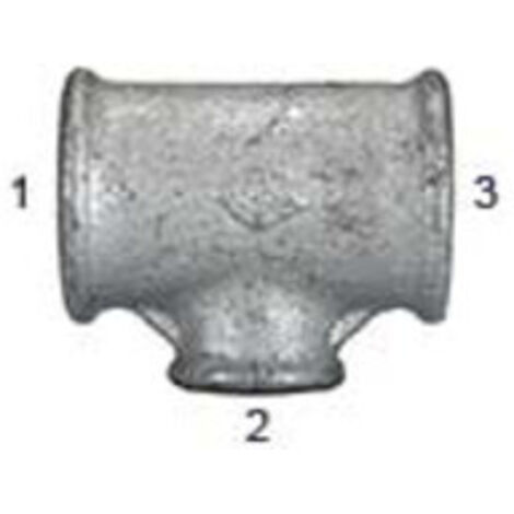 Riegler T-Stück 130, IG/IG/IG, Rp 1 1/4, T-Abzweig Rp 3/8, schw. Temperg. (1/2)