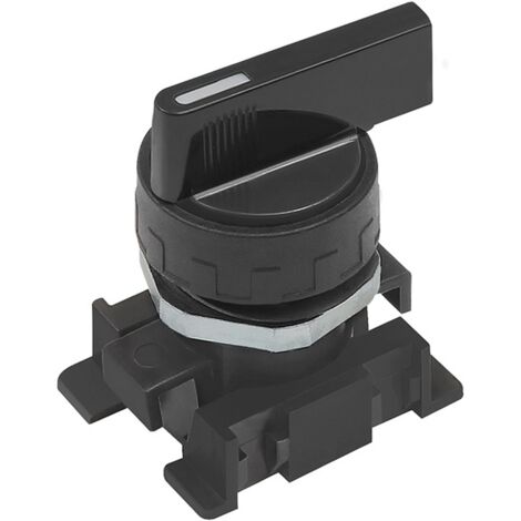 Riegler Langer Drehhebel, schwarz, 3 Stellungen, monostabil (1/2)