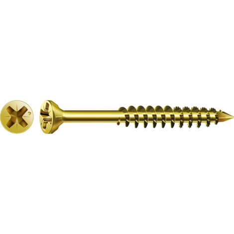 Spax Glasleistenschraube 3,5 x 40 mm Senkkopf Kreuzschlitz Z Teilgewinde CUT-Spitze YELLOX A2L 200 Stk (1/5)