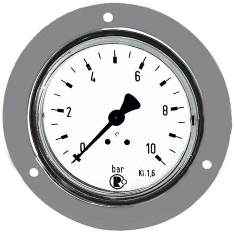 Riegler Standardmano., Frontring verchr., G 1/8 hinten, 0 - 1,0 bar, Ø 40 (1/2)