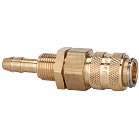 Riegler Sicherheitskupplung NW 7,4, Typ KE, Messing vern., Tülle LW 6
