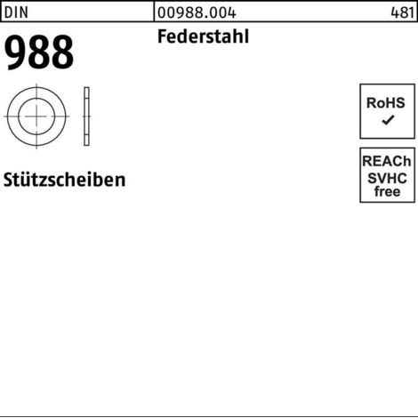 DIN 988 Federstahl 70 x 90 x 3,5 Stützscheiben S 50 Stk