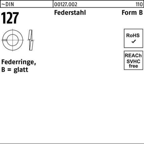 DIN 127 Federring Federstahl B 48 S 25 Stk