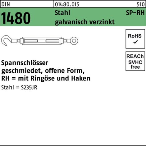 DIN 148 Spannschlösser Stahl SP RH M 24 galvanisch v
