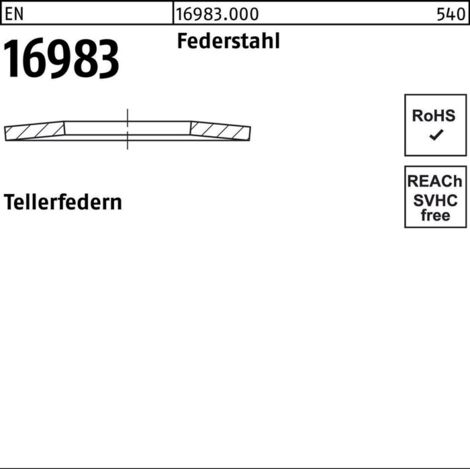 EN 16983 Tellerfeder St. 25 x 12,2 x 1,25 200 Stk