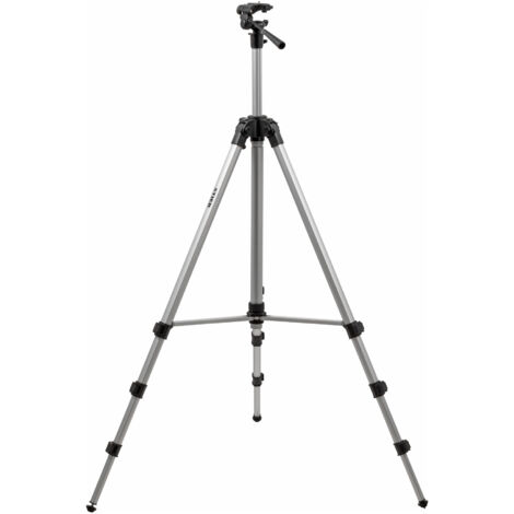 STIER Stativ 250, Baustativ, 250 cm, für Laser und Nivelliergeräte, Arbeitshöhe 88-250 cm stufenlos verstellbar, Aluminiumgehäuse, mit Wasserwaage, inkl. Transport-Tasche