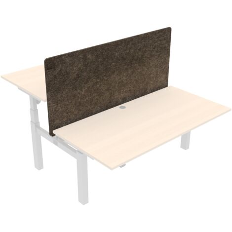 STIER Trennwand für Team-Schreibtisch 501-88, 160x80cm, als Pinnwand nutzbar, einfache Montage, Grau, Schreibtischzubehör (1/3)