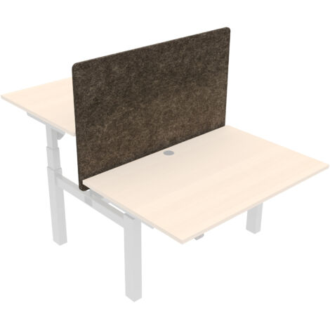 STIER Trennwand für Team-Schreibtisch 501-88, 120x80cm, als Pinnwand nutzbar, einfache Montage, Grau, Schreibtischzubehör (1/3)