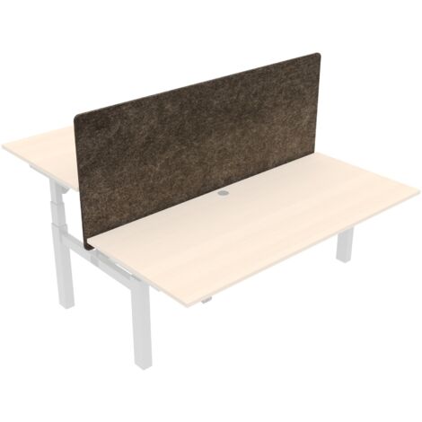 STIER Trennwand für Team-Schreibtisch 501-88, 180x80cm, als Pinnwand nutzbar, einfache Montage, Grau, Schreibtischzubehör (1/3)