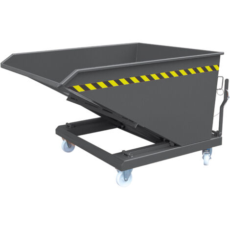 STIER Kippbehälter Scheren-Kipp-Mechanismus 750l 1000kg anthrazitgrau