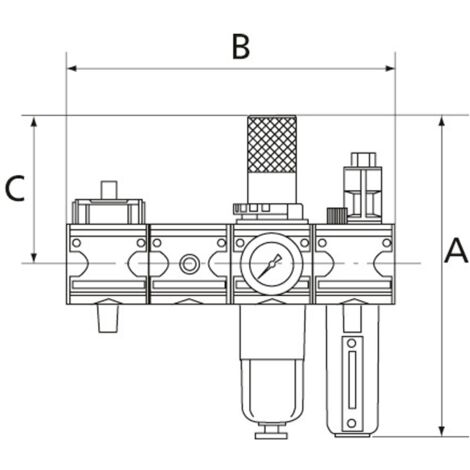 Riegler Multifix Riegler Wartungsstation SAFETY »multifix«, KH-AV-2-tlg.-WE, HA, BG1, G1/4