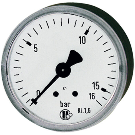 Riegler Standardmanometer, Stahlblechgeh., G 1/4 hinten, 0-16,0 bar, Ø 63
