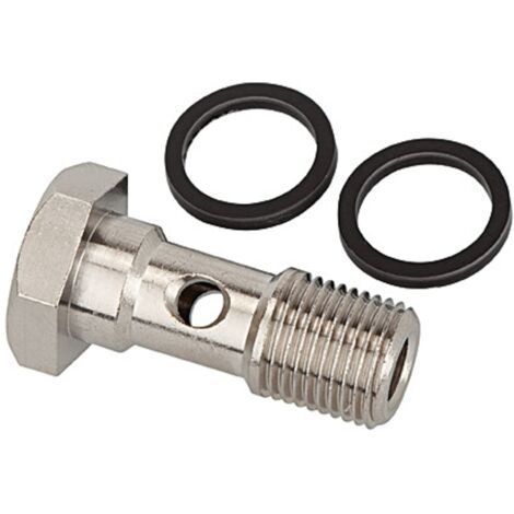 Riegler Hohlschraube, einfach, G 3/8, Messing vernickelt