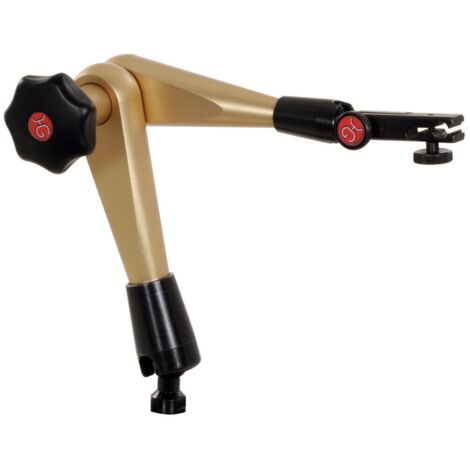 HG Hydraulisches Messstativ-Gestänge (ohne Fuß) mit mechanischer Feineinstellung am Uhrenhalter, Ausladung: 260 mm