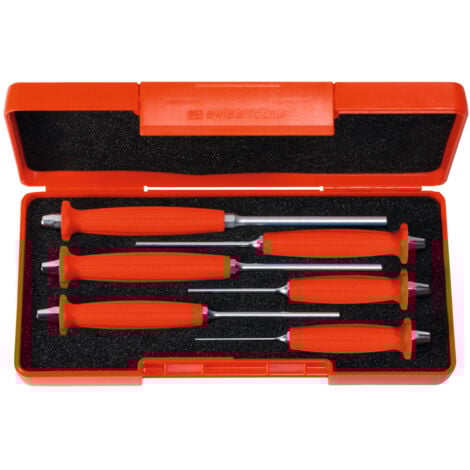PB Swiss Splintentreiber Set 6-teilig - Mit Handgriff In Kunststoffbox