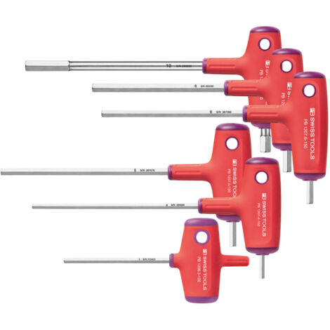 PB Swiss Tools Innen-Sechskant Schraubendreher - T-Griff Für Maximale Kraft, 4 Mm, 187 Mm Gesamtlänge