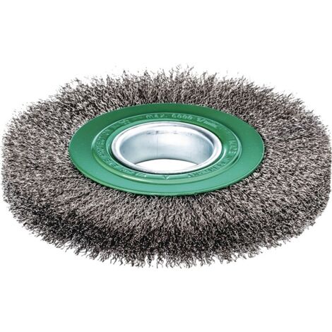 Lessmann Draht-Rundbürste (grün) INOX-Draht 0,30 mm, Bürsten-⌀xBesatzbreite: 100X20 mm