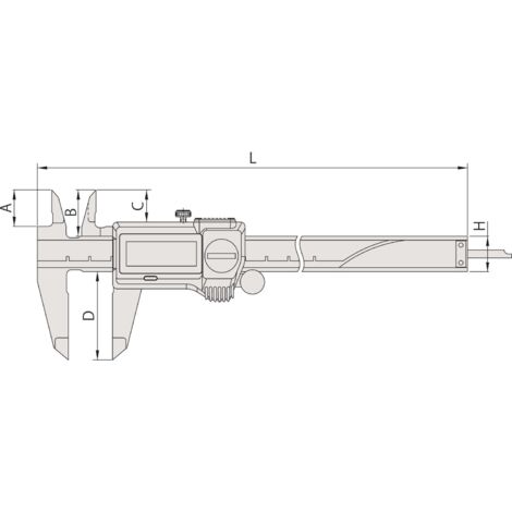 Mitutoyo Digital Messschieber ABS CoolantProof IP67 – 0-150 Mm, Tiefenmesser, Wasserdicht