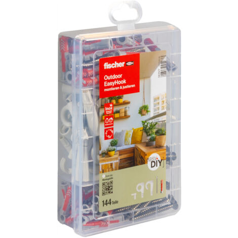 fischer Outdoor EasyHook easyDIY Box + Schraube rostfrei (144 Teile) (1/5)