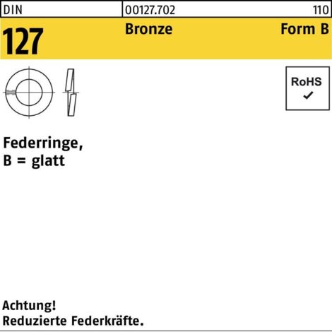 DIN 127 Federring CuSn6 B 5 Bronze S 1000 Stk