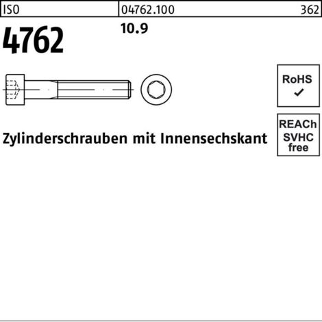 Zylinderschraube ISO 4762 Innen-6kt M42x 170 10.9 1 Stück