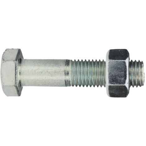 ART 89601 Baubolzen mit Mutter CE 4.8 M 12 x 600 galvanisch verzinkt gal Zn S 25 Stk