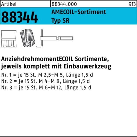 Gewindereparatursortiment R 88344 SR Nr.2 Stahl 1 Stück AMECOIL (1/2)
