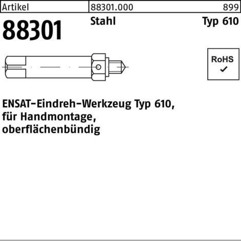Eindrehwerkzeug R 88301 Typ 610 M3 Stahl 1 Stück ENSAT