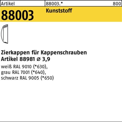 Kappen f. Kappenschrauben schwarz S 1000 Stk (1/2)