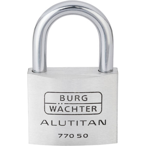 Burg-W Vorhangschloss aus Aluminium 770 50 Alutitan