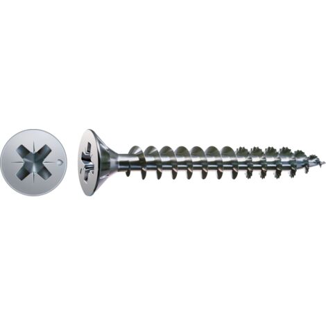 SpaxSenkkopf Schrauben ø 30x40 mm Vollgewinde Holzschrauben PZ1 wirox silber
