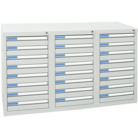Stumpf Schubladenschrank Serie ESTA, 24 Schubladen lichtgrau (24x100mm) (1/2)