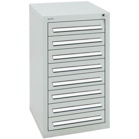 Stumpf Schubladenschrank Serie T-100/35-1, 8 Schubladen lichtgrau (8x100mm) (1/3)