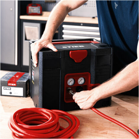 STIER Systainer Kompressor SKT 160-8-6, ölfrei, 1.100 W Motorleistung ...