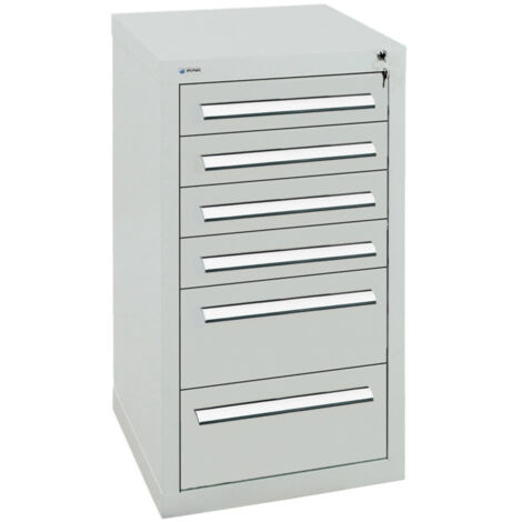 Stumpf Schubladenschrank Serie T-100/35-1, 6 Schubladen lichtgrau (4x100, 2x200mm) (1/3)